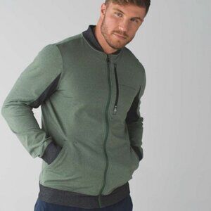 Lululemon Six Pack Jacket Heathered Tank Green / Heathered Black Size M